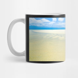 White coral sand on tropical island. Mug